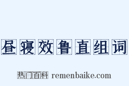 昼寝效鲁直组词是什么意思的图片